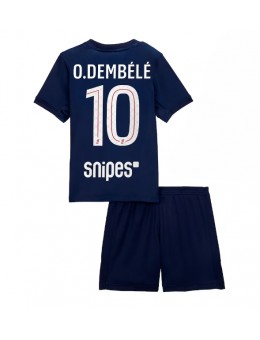 Paris Saint-Germain Ousmane Dembele #10 Replika Hemmakläder Barn 2025-26 Kortärmad (+ byxor)